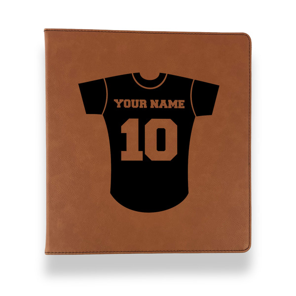 Baseball Jersey Leather Binder - 1" - Rawhide - Front View