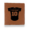 Baseball Jersey Leather Binder - 1" - Rawhide - Front View