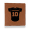 Baseball Jersey Leather Binder - 1" - Rawhide (Personalized)