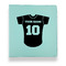 Baseball Jersey Leather Binder - 1" - Teal (Personalized)