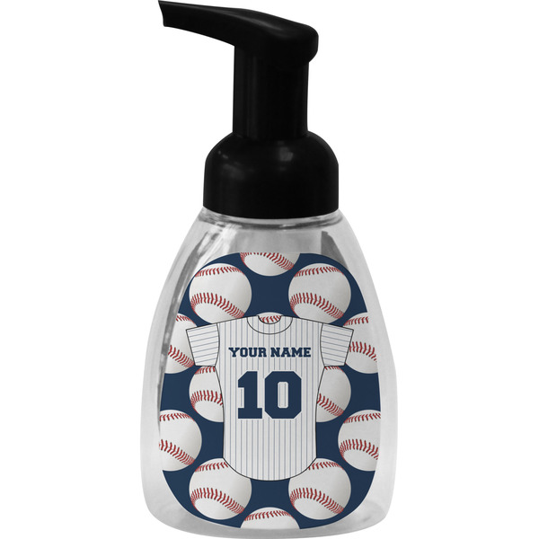 Custom Baseball Jersey Foam Soap Bottle - Black (Personalized)