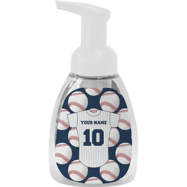 Custom Baseball Jersey Foam Soap Bottle - White (Personalized)