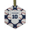 Baseball Jersey Frosted Glass Ornament - Hexagon