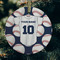 Baseball Jersey Frosted Glass Ornament - Round (Lifestyle)