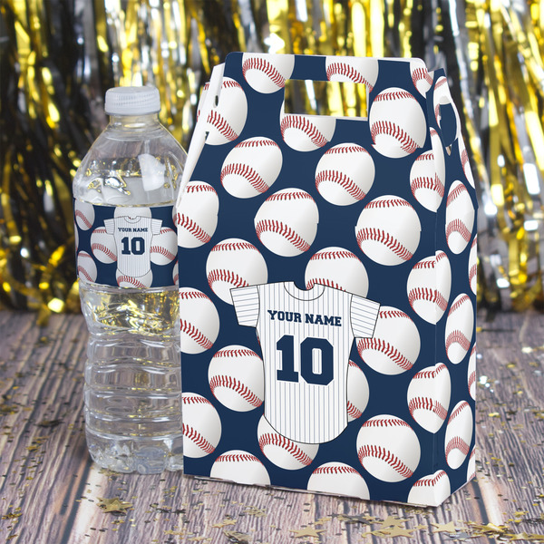 Baseball Jersey Gable Favor Box - In Context