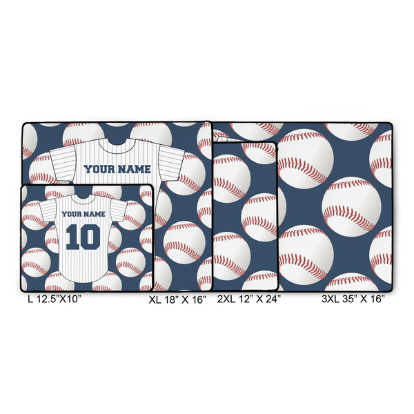 Baseball Jersey Gaming Mats - SIZE CHART