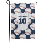 Baseball Jersey Small Garden Flag - Double Sided w/ Name and Number