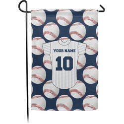 Baseball Jersey Small Garden Flag - Single Sided w/ Name and Number