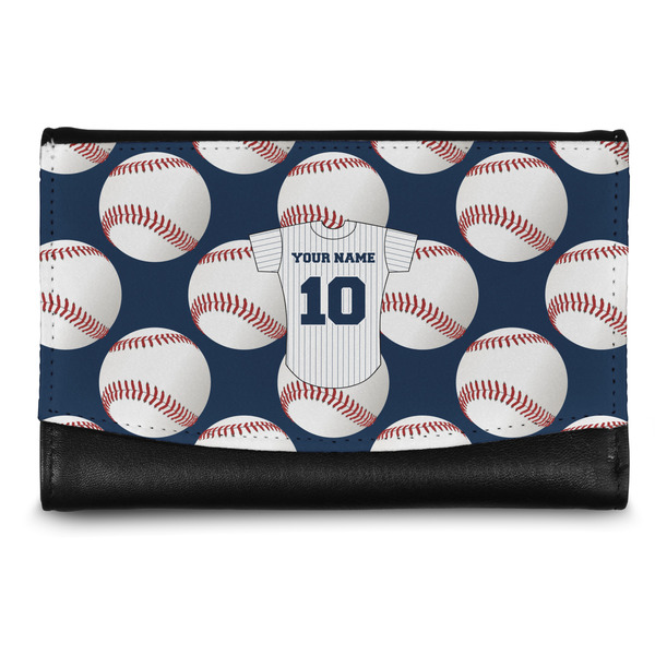 Custom Baseball Jersey Genuine Leather Women's Wallet - Small (Personalized)