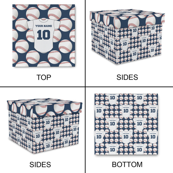 Baseball Jersey Gift Boxes with Lid - Canvas Wrapped - Large - Approval
