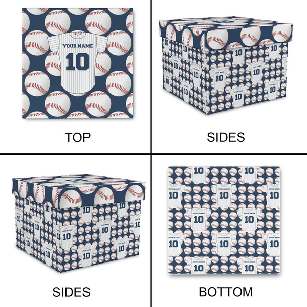Baseball Jersey Gift Boxes with Lid - Canvas Wrapped - Medium - Approval