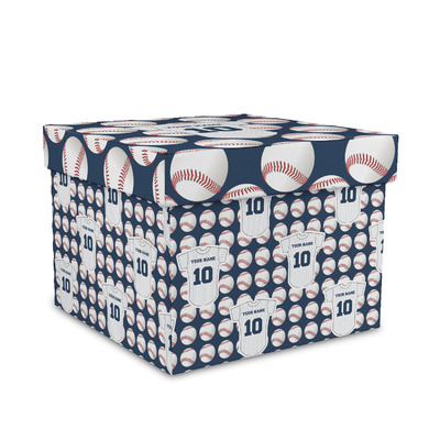 Baseball Jersey Gift Box with Lid - Canvas Wrapped - Medium (Personalized)