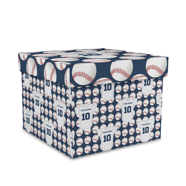 Custom Baseball Jersey Gift Box with Lid - Canvas Wrapped - Medium (Personalized)