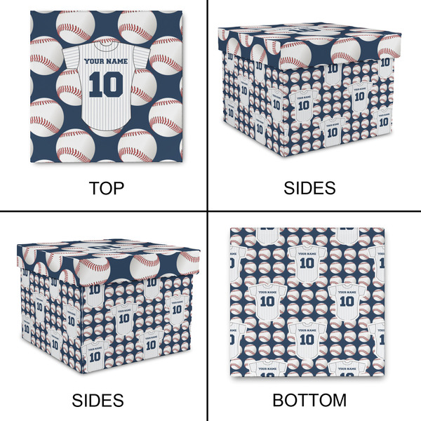 Baseball Jersey Gift Boxes with Lid - Canvas Wrapped - Small - Approval