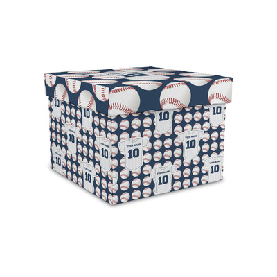 Baseball Jersey Gift Box with Lid - Canvas Wrapped - Small (Personalized)