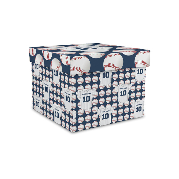 Custom Baseball Jersey Gift Box with Lid - Canvas Wrapped - Small (Personalized)