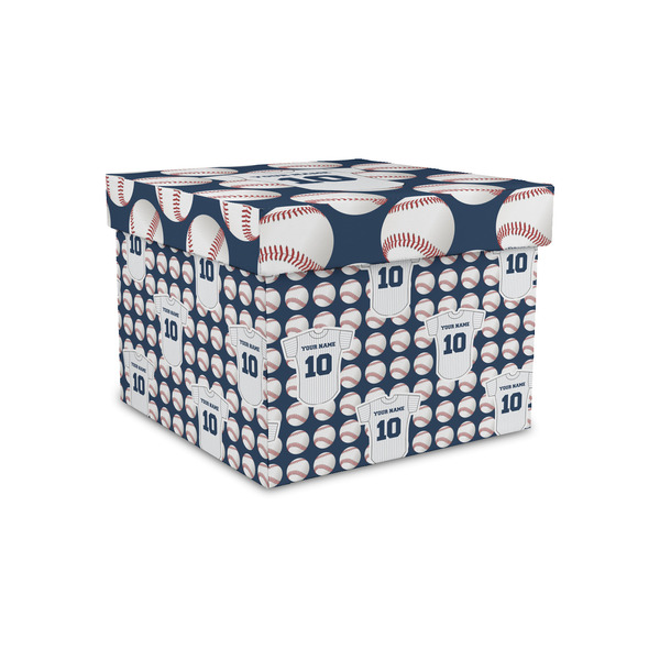 Baseball Jersey Gift Boxes with Lid - Canvas Wrapped - Small - Front/Main