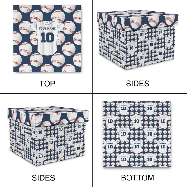 Baseball Jersey Gift Boxes with Lid - Canvas Wrapped - X-Large - Approval