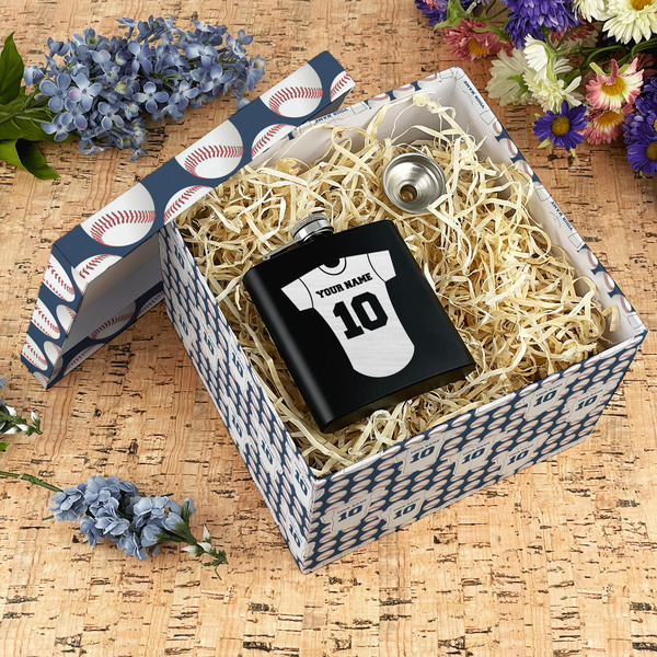 Baseball Jersey Gift Boxes with Lid - Canvas Wrapped - X-Large - In Context