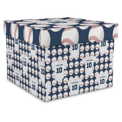 Baseball Jersey Gift Box with Lid - Canvas Wrapped - XX-Large (Personalized)