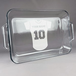 Baseball Jersey Glass Baking Dish - 13in x 9in (Personalized)