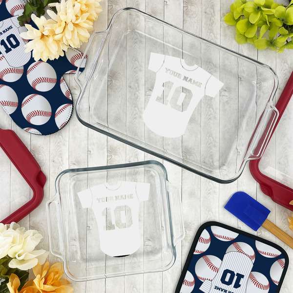 Baseball Jersey Glass Baking Dish Set - LIFESTYLE