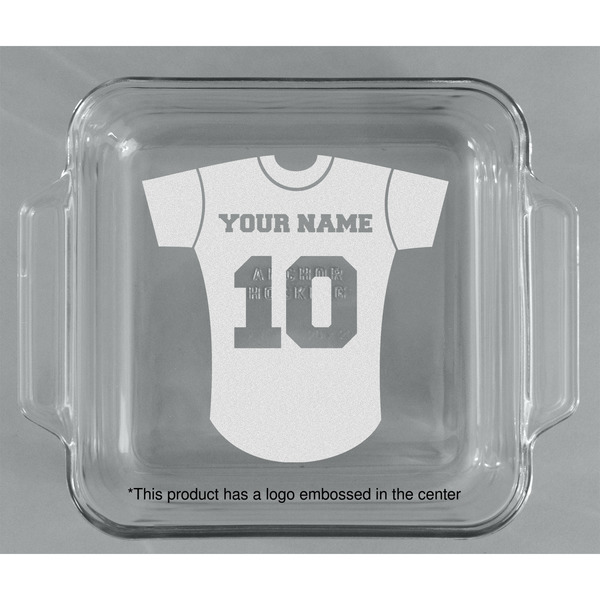 Baseball Jersey Glass Cake Dish - APPROVAL (8x8)