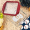 Baseball Jersey Glass Cake Dish - LIFESTYLE (8x8)