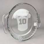 Baseball Jersey Glass Pie Dish - 9.5in Round (Personalized)