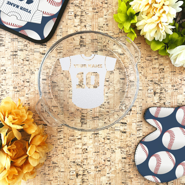 Baseball Jersey Glass Pie Dish - LIFESTYLE
