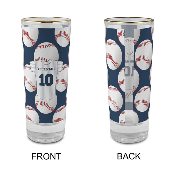 Baseball Jersey Glass Shot Glass - 2 oz - Single - APPROVAL