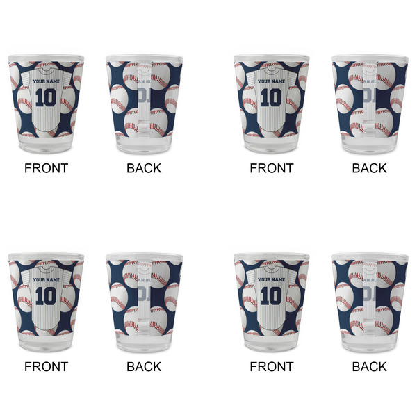 Baseball Jersey Glass Shot Glass - Standard - Set of 4 - APPROVAL