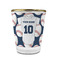 Baseball Jersey Glass Shot Glass - With gold rim - FRONT
