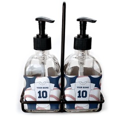 Baseball Jersey Glass Soap & Lotion Bottles (Personalized)