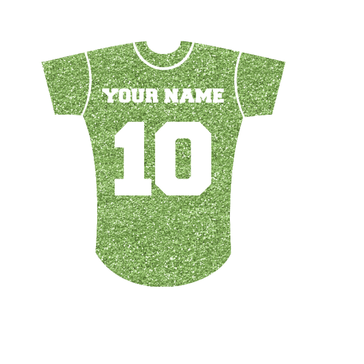 Baseball Jersey Glitter Iron On Transfer Custom Sized (Personalized