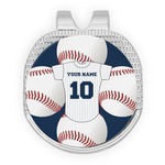 Baseball Jersey Golf Ball Marker - Hat Clip - Silver