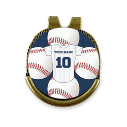 Baseball Jersey Golf Ball Marker - Hat Clip - Gold