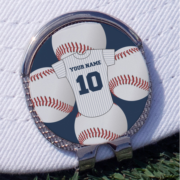 Custom Baseball Jersey Golf Ball Marker - Hat Clip