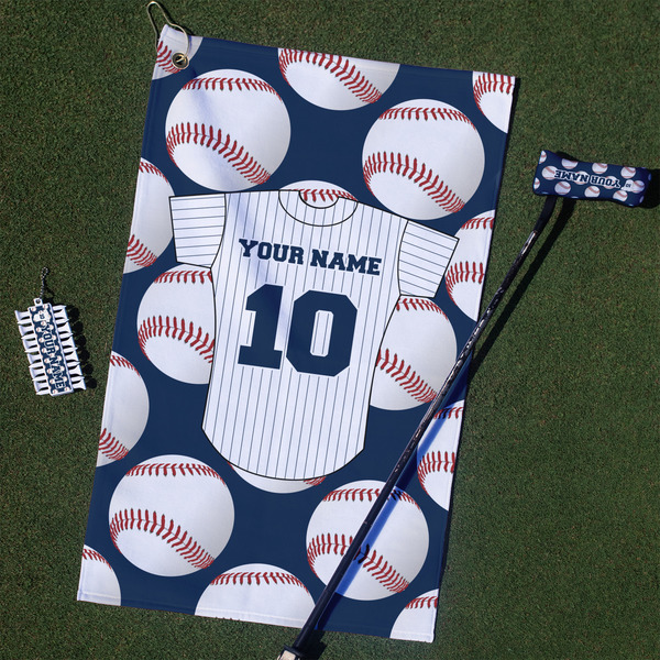 Custom Baseball Jersey Golf Towel Gift Set (Personalized)