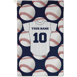 Baseball Jersey Golf Towel - Poly-Cotton Blend - Small w/ Name and Number