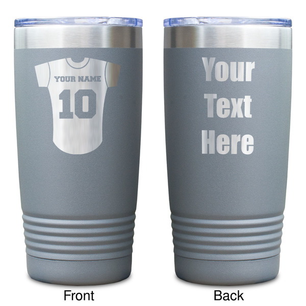 Baseball Jersey Gray Polar Camel Tumbler - 20oz - Double Sided - Approval