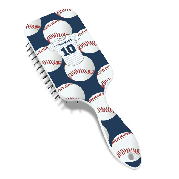 Baseball Jersey Hair Brush - Angle View