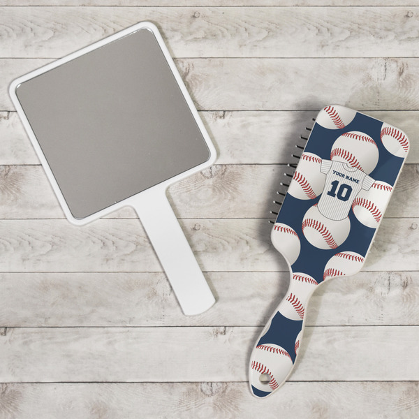 Baseball Jersey Hair Brush - In Context