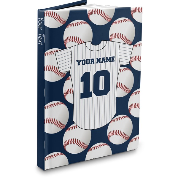 Custom Baseball Jersey Hardbound Journal - 7.25" x 10" (Personalized)