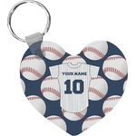 Baseball Jersey Heart Plastic Keychain w/ Name and Number