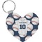 Baseball Jersey Heart Keychain (Personalized)