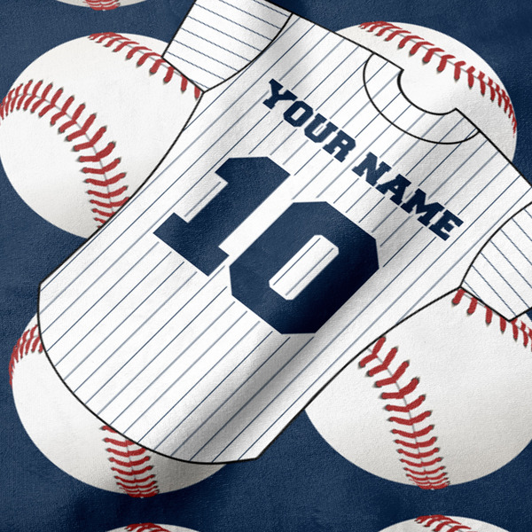 Baseball Jersey Hooded Baby Towel- Detail Close Up