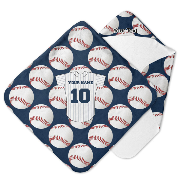 Custom Baseball Jersey Hooded Baby Towel (Personalized)