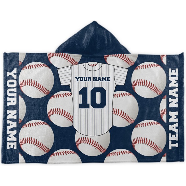 Custom Baseball Jersey Kids Hooded Towel (Personalized)