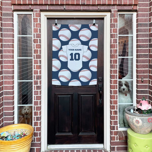 Baseball Jersey House Flags - Double Sided - (Over the door) LIFESTYLE